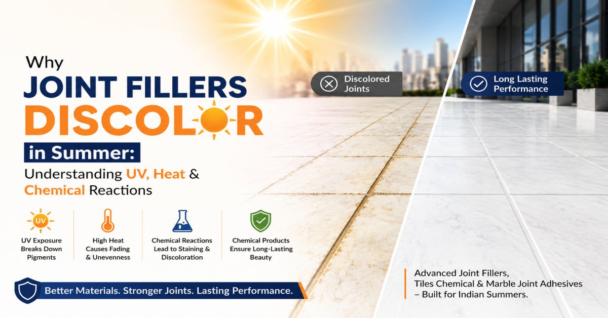 why joint fillers discolor in summer